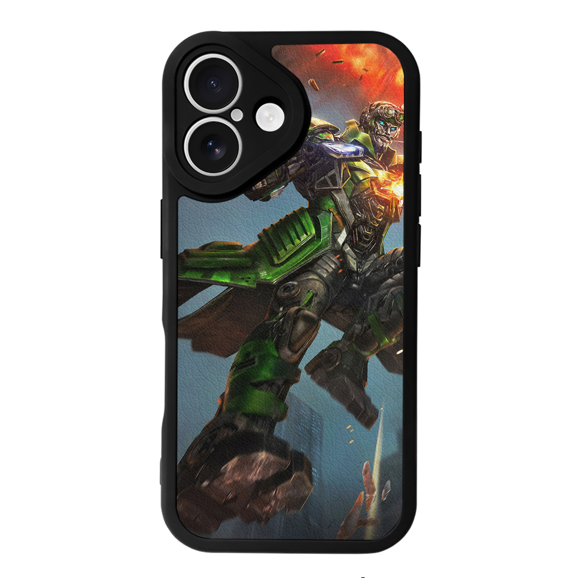 （画像用） Transformers トランスフォーマー 【iPhone 16シリーズ対応】シリコンスマホケース（レザー調） 材質：シリコン